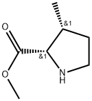 cis-3-Methyl-pyrrolidine-2-carboxylic acid methyl ester Structure