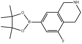 5-Fluoro-7-(4,4,5,5-tetramethyl-[1,3,2]dioxaborolan-2-yl)-1,2,3,4-tetrahydro-isoquinoline 구조식 이미지