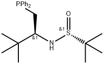 [S(R)]-N-[(1S)-1-[(Diphenylphosphino)methyl]-2,2-dimethylpropyl]-2-methyl-2-propanesulfinamide 구조식 이미지