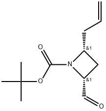 cis-2-Allyl-4-formyl-azetidine-1-carboxylic acid tert-butyl ester Structure