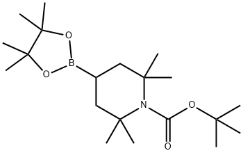 2,2,6,6-Tetramethyl-4-(4,4,5,5-tetramethyl-[1,3,2]dioxaborolan-2-yl)-piperidine-1-carboxylic acid tert-butyl ester Structure