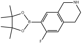 6-Fluoro-7-(4,4,5,5-tetramethyl-[1,3,2]dioxaborolan-2-yl)-1,2,3,4-tetrahydro-isoquinoline Structure