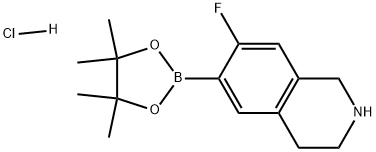 7-Fluoro-6-(4,4,5,5-tetramethyl-[1,3,2]dioxaborolan-2-yl)-1,2,3,4-tetrahydro-isoquinoline hydrochloride Structure