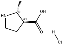 trans-2-Methyl-pyrrolidine-3-carboxylic acid hydrochloride Structure