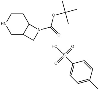 3,7-Diaza-bicyclo[4.2.0]octane-7-carboxylic acid tert-butyl ester tosylate Structure