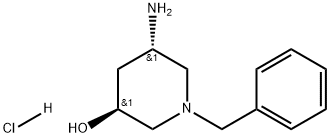 (3S, 5S)-5-Amino-1-benzyl-piperidin-3-ol hydrochloride Structure