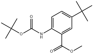 2-tert-Butoxycarbonylamino-5-tert-butyl-benzoic acid methyl ester Structure