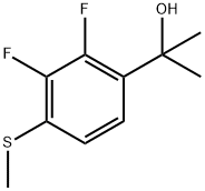 Benzenemethanol, 2,3-difluoro-α,α-dimethyl-4-(methylthio)- Structure