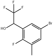 1-(5-Bromo-2-fluoro-3-methylphenyl)-2,2,2-trifluoroethanol Structure
