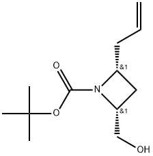 cis-2-Allyl-4-hydroxymethyl-azetidine-1-carboxylic acid tert-butyl ester Structure