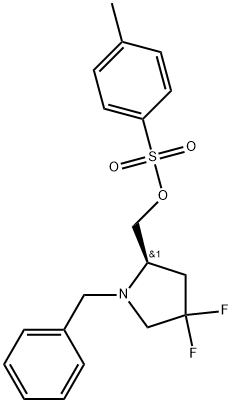 (R)-(1-Benzyl-4,4-difluoro-pyrrolidin-2-yl)-methanol tosylate Structure