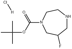 6-Fluoro-[1,4]diazepane-1-carboxylic acid tert-butyl ester hydrochloride Structure