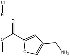 4-Aminomethyl-furan-2-carboxylic acid methyl ester hydrochloride Structure