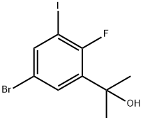 2-(5-Bromo-2-fluoro-3-iodophenyl)propan-2-ol Structure