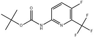 (5-Fluoro-6-trifluoromethyl-pyridin-2-yl)-carbamic acid tert-butyl ester 구조식 이미지