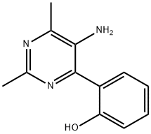 Phenol, 2-(5-amino-2,6-dimethyl-4-pyrimidinyl)- Structure