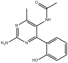 Acetamide, N-[2-amino-4-(2-hydroxyphenyl)-6-methyl-5-pyrimidinyl]- Structure