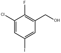 Benzenemethanol, 3-chloro-2-fluoro-5-iodo- Structure