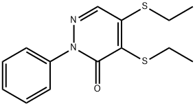 3(2H)-Pyridazinone, 4,5-bis(ethylthio)-2-phenyl- Structure