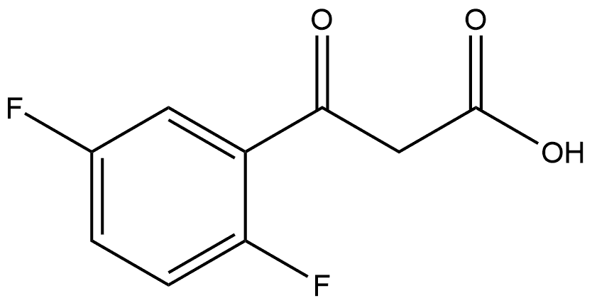 2,5-Difluoro-β-oxobenzenepropanoic acid Structure