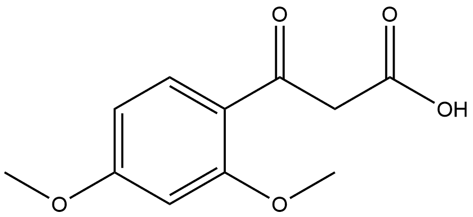 2,4-Dimethoxy-β-oxobenzenepropanoic acid Structure