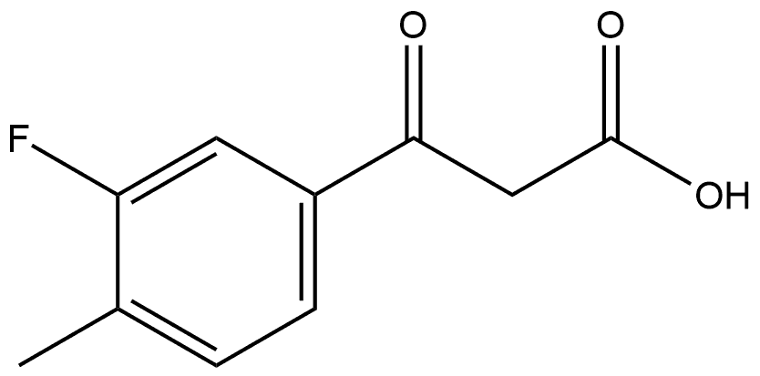 3-Fluoro-4-methyl-β-oxobenzenepropanoic acid Structure