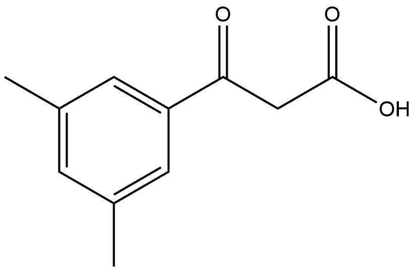 3,5-Dimethyl-β-oxobenzenepropanoic acid Structure