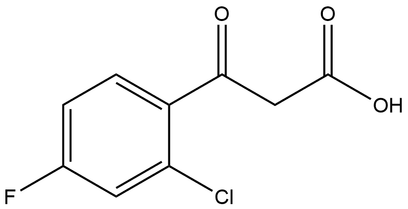 2-Chloro-4-fluoro-β-oxobenzenepropanoic acid Structure