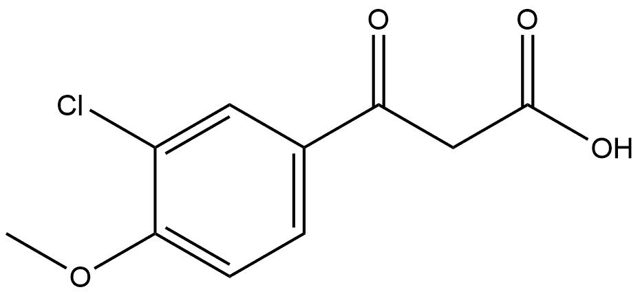 3-Chloro-4-methoxy-β-oxobenzenepropanoic acid Structure