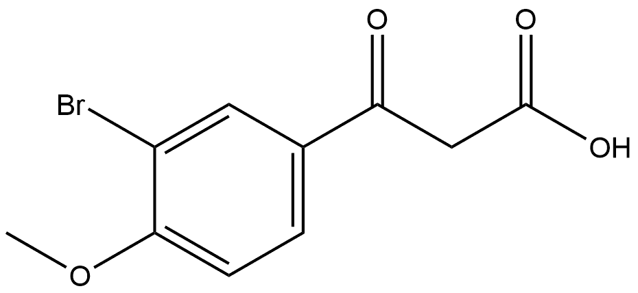 3-Bromo-4-methoxy-β-oxobenzenepropanoic acid Structure