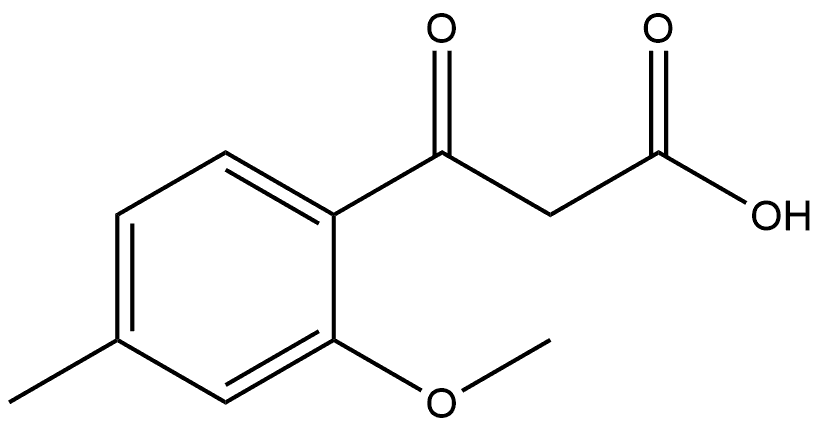 2-Methoxy-4-methyl-β-oxobenzenepropanoic acid Structure