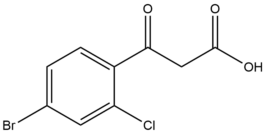 4-Bromo-2-chloro-β-oxobenzenepropanoic acid Structure