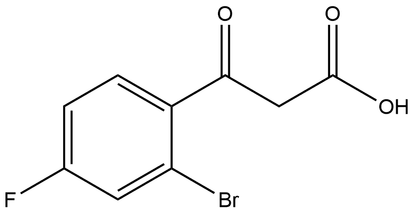 2-Bromo-4-fluoro-β-oxobenzenepropanoic acid Structure