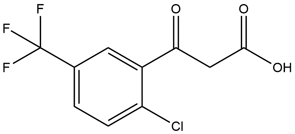 2-Chloro-β-oxo-5-(trifluoromethyl)benzenepropanoic acid Structure