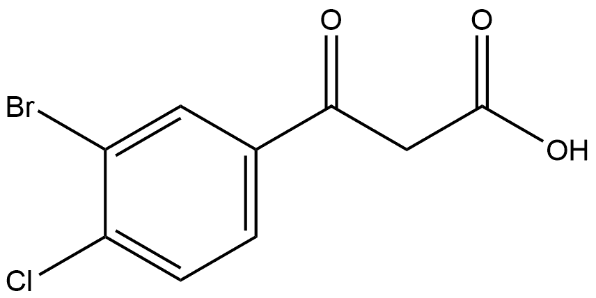 3-Bromo-4-chloro-β-oxobenzenepropanoic acid Structure