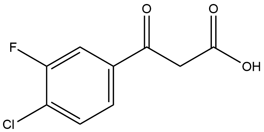 4-Chloro-3-fluoro-β-oxobenzenepropanoic acid Structure