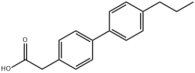 [1,1'-Biphenyl]-4-acetic acid, 4'-propyl- Structure