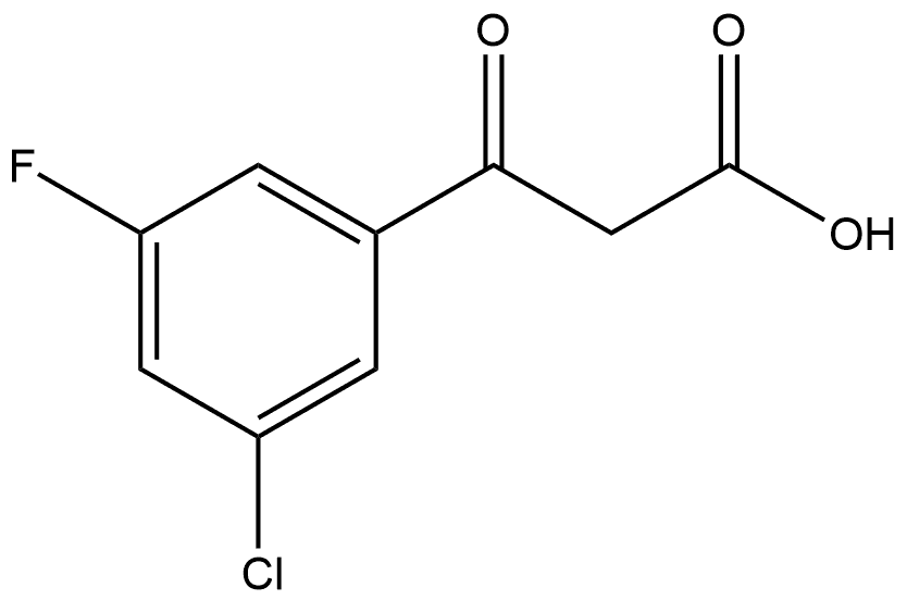 3-Chloro-5-fluoro-β-oxobenzenepropanoic acid Structure