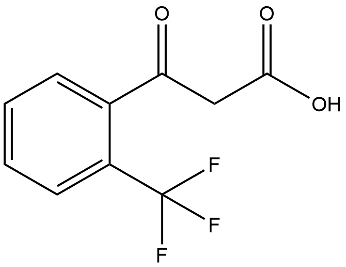 β-Oxo-2-(trifluoromethyl)benzenepropanoic acid Structure