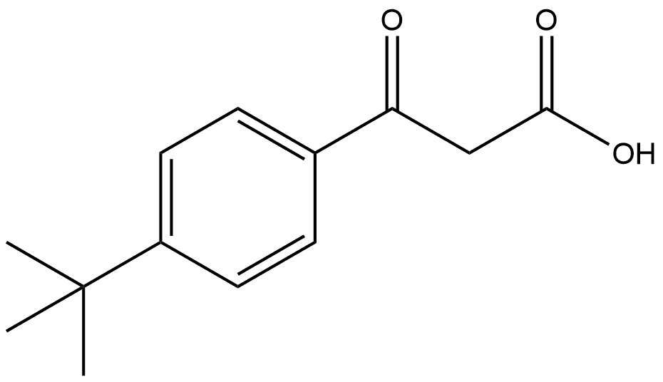 4-(1,1-Dimethylethyl)-β-oxobenzenepropanoic acid Structure