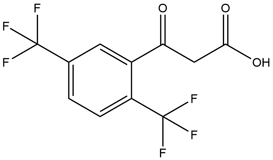 β-Oxo-2,5-bis(trifluoromethyl)benzenepropanoic acid Structure