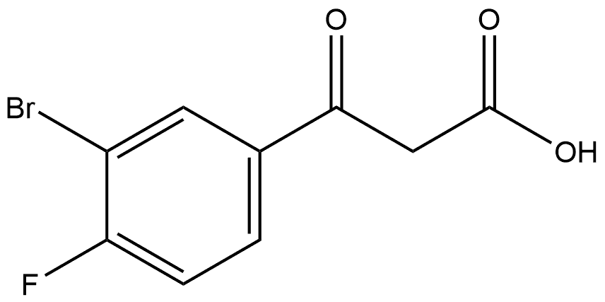 3-Bromo-4-fluoro-β-oxobenzenepropanoic acid Structure