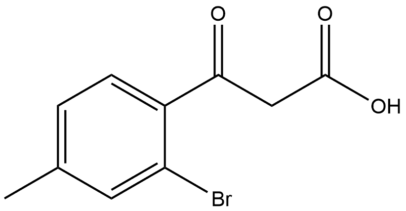 2-Bromo-4-methyl-β-oxobenzenepropanoic acid Structure