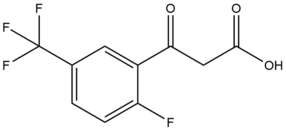 2-Fluoro-β-oxo-5-(trifluoromethyl)benzenepropanoic acid Structure