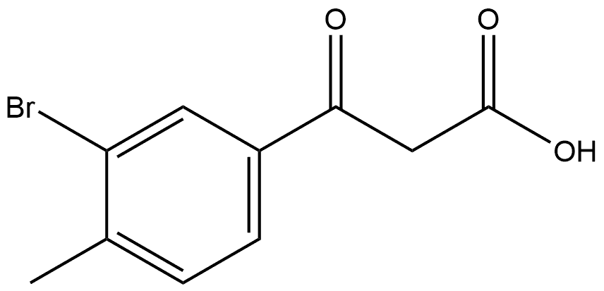 3-Bromo-4-methyl-β-oxobenzenepropanoic acid Structure