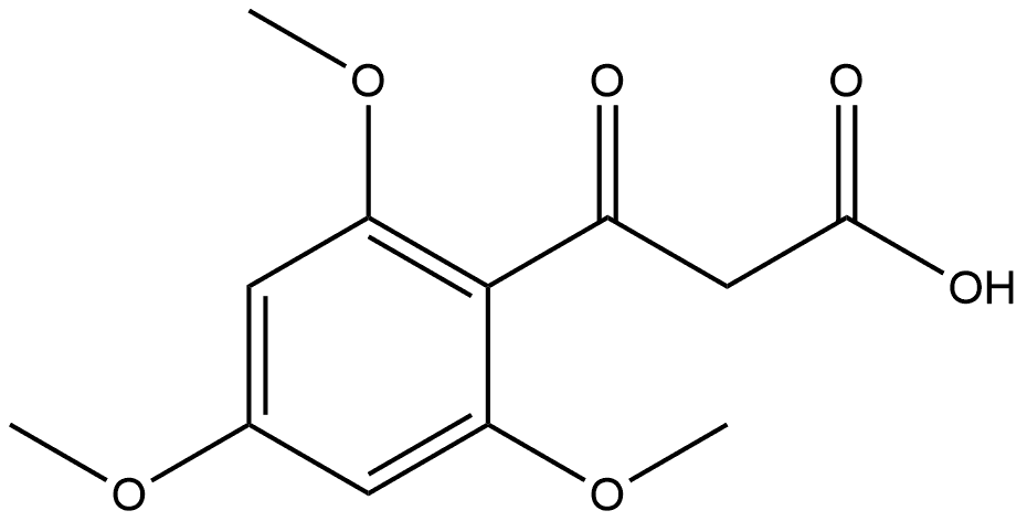 2,4,6-Trimethoxy-β-oxobenzenepropanoic acid Structure