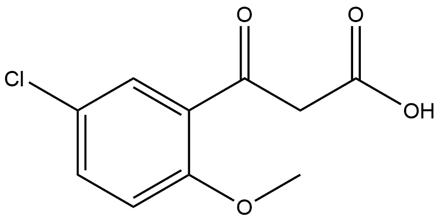 5-Chloro-2-methoxy-β-oxobenzenepropanoic acid Structure