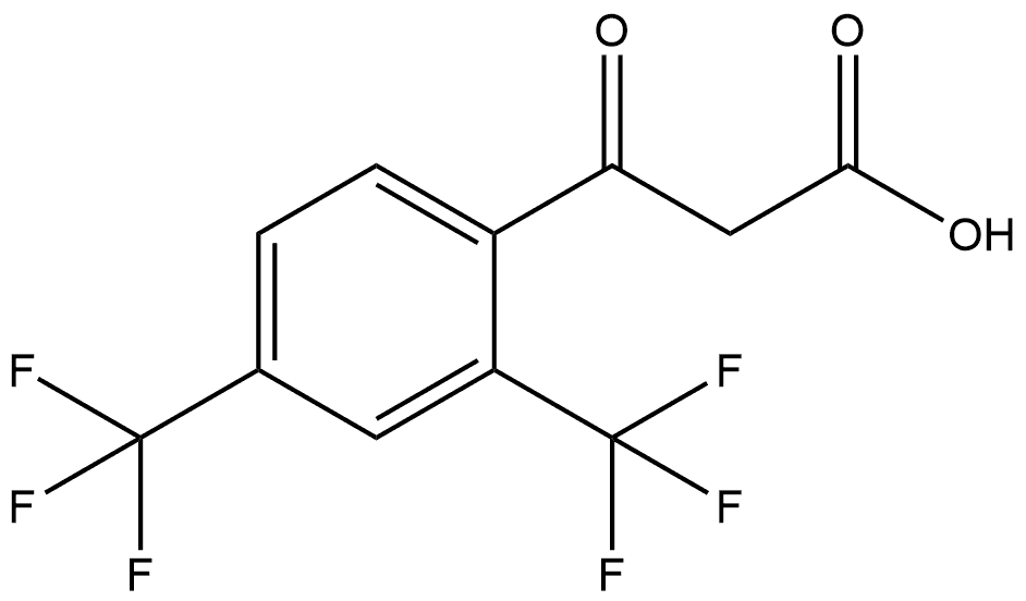 β-Oxo-2,4-bis(trifluoromethyl)benzenepropanoic acid Structure