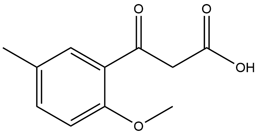 2-Methoxy-5-methyl-β-oxobenzenepropanoic acid Structure