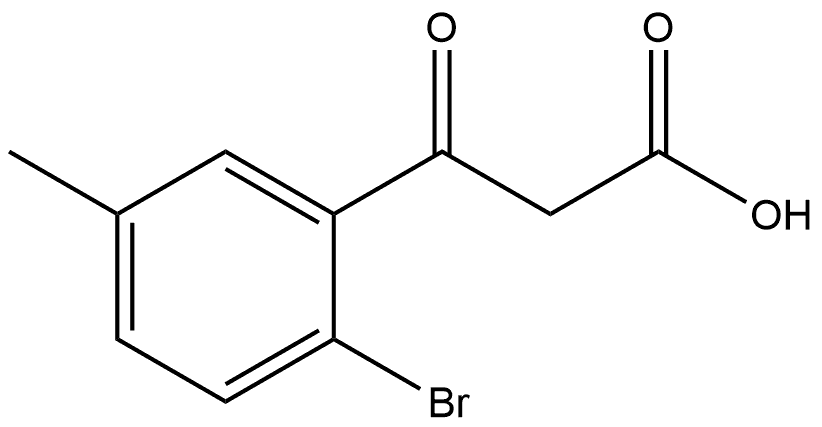 2-Bromo-5-methyl-β-oxobenzenepropanoic acid Structure